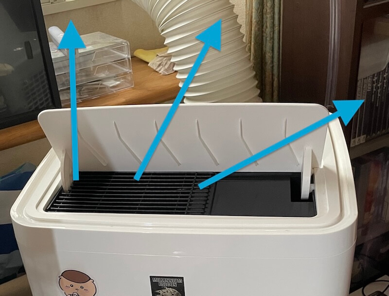 スポットクーラーの吹き出し口　上タイプ