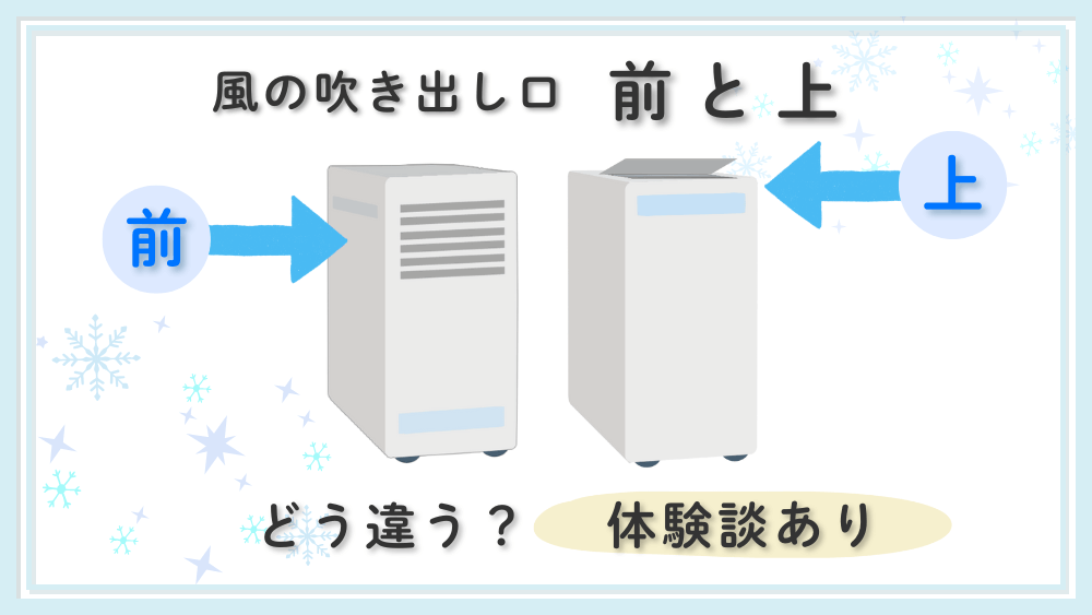 スポットクーラーの冷風吹き出し口｜「上向き」と「横向き」の違いは？特徴と選び方ガイド